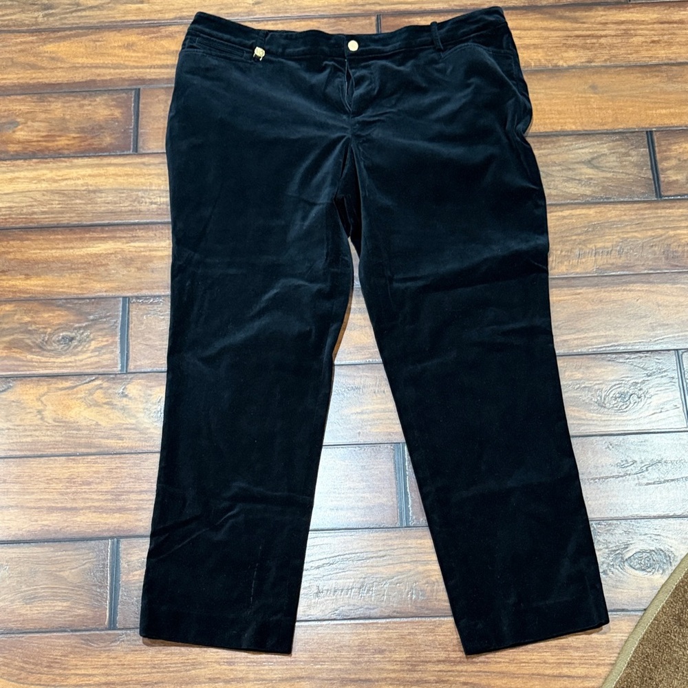 Lauren, Ralph Lauren women’s black crushed velvet pants size 18 WPre-owned